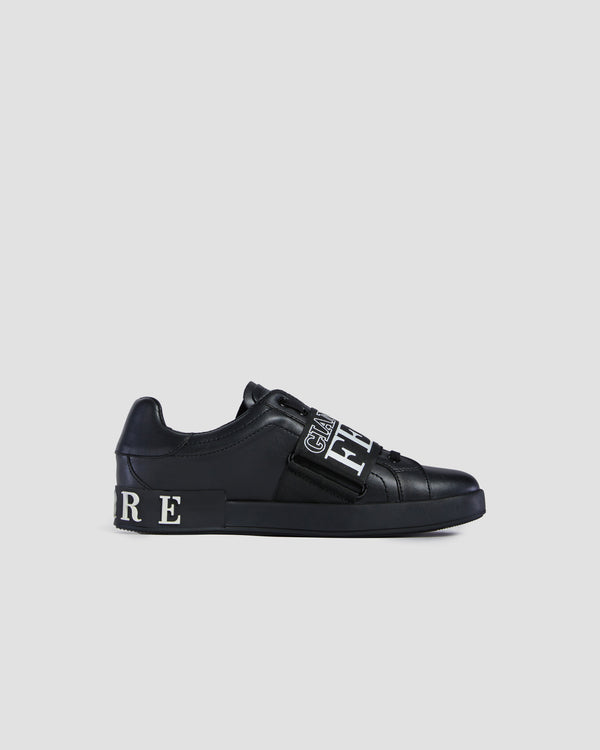 gianfranco ferre Brand Jacquard Panel Detailed Sneakers Black