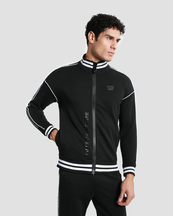 gianfranco ferre Brand Tapered Tracksuit Jacket Black