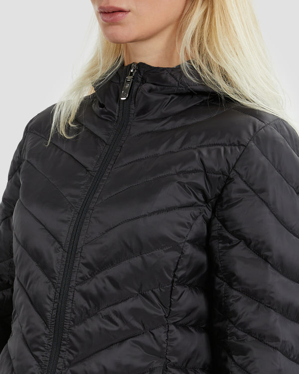 Gianfranco Ferre Branding Back Printed Puffer Jacket Black