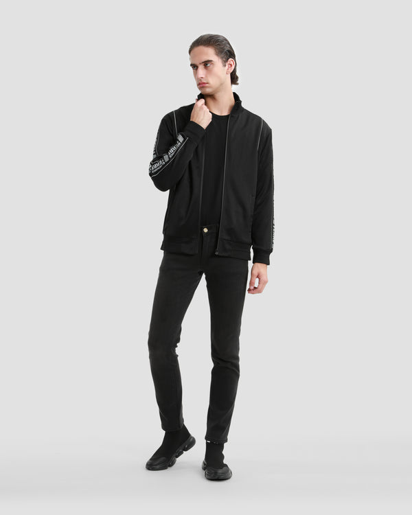 Gianfranco Ferre Branding Tapered Tracksuit Jacket Black