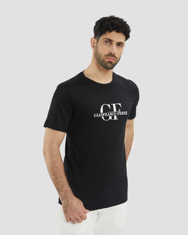gianfranco ferre Contrast Brand Print T-Shirt Black