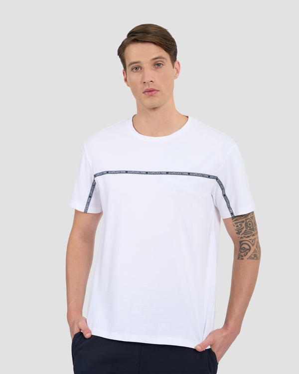 gianfranco ferre Contrast Brand Taped T-Shirt White