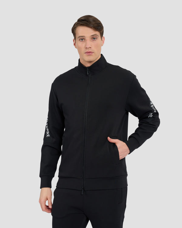 gianfranco ferre Contrast Brand Taped Track Jacket Black