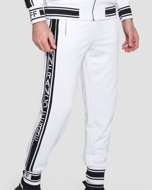 Gianfranco Ferre Contrast Logo Taping Track Pants White