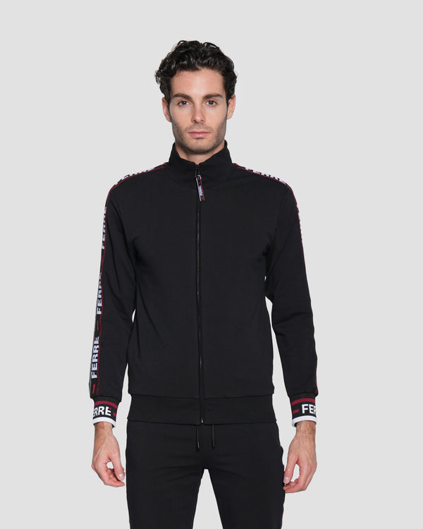 gianfranco ferre Contrast Logo Taping Tracksuit Jacket Black