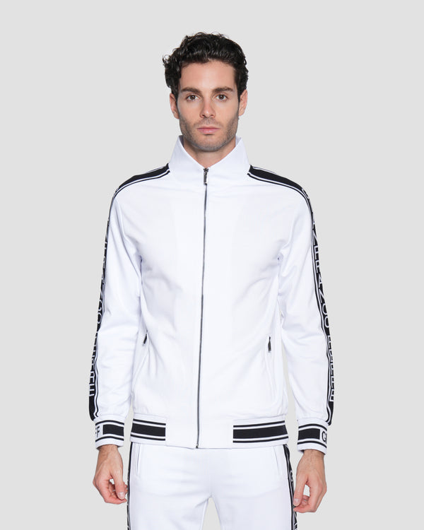 Gianfranco Ferre Contrast Logo Taping Tracksuit Jacket White