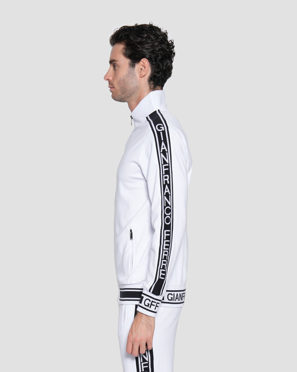 Gianfranco Ferre Contrast Logo Taping Tracksuit Jacket White