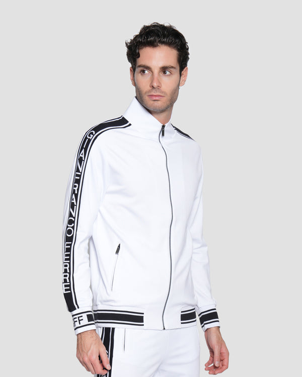gianfranco ferre Contrast Logo Taping Tracksuit Jacket White