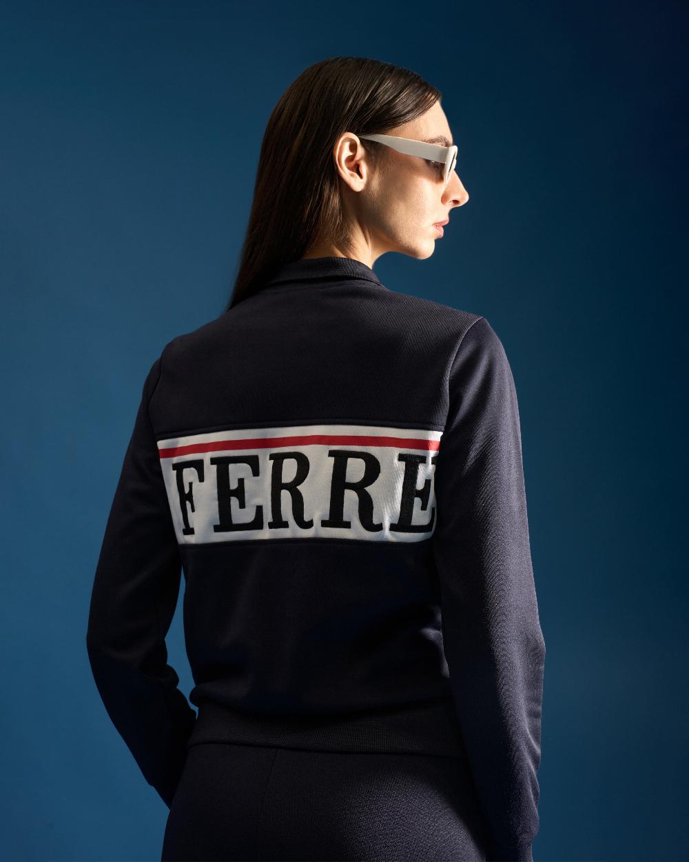 Gianfranco Ferre Contrasting Ferre Accented Coordinates Navy