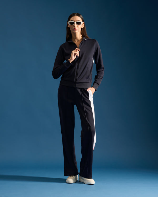 gianfranco ferre Contrasting Ferre Accented Coordinates Navy