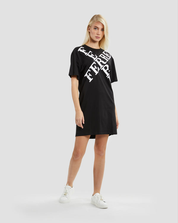 gianfranco ferre Cross Branding T-Shirt Dress Black