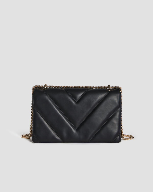 Gianfranco Ferre Elegant Quilted Leather Shoulder Bag Black