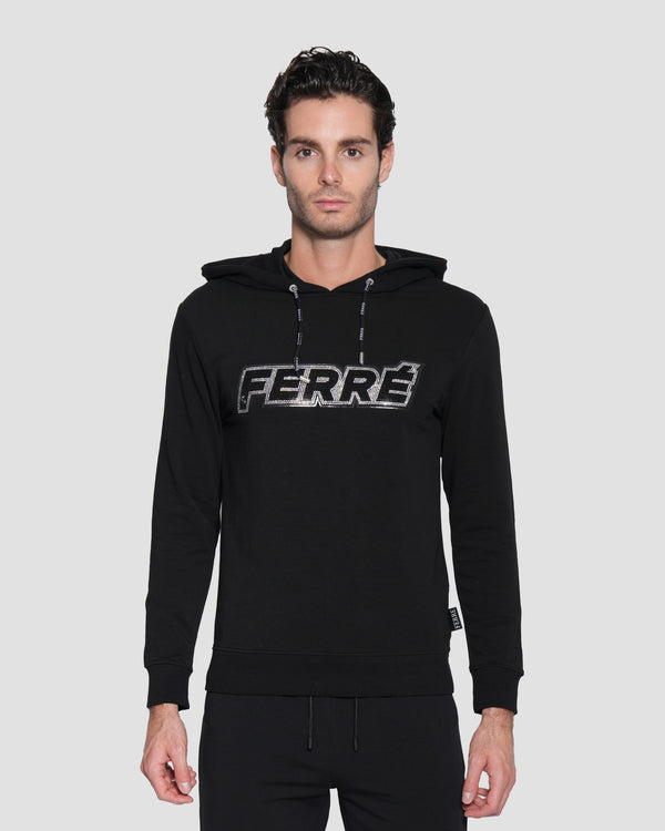 gianfranco ferre Embellished Logo Hoodie Jacket Black