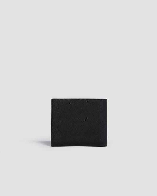 Gianfranco Ferre Embellished Textured Bifold Wallet - Six Slots Black