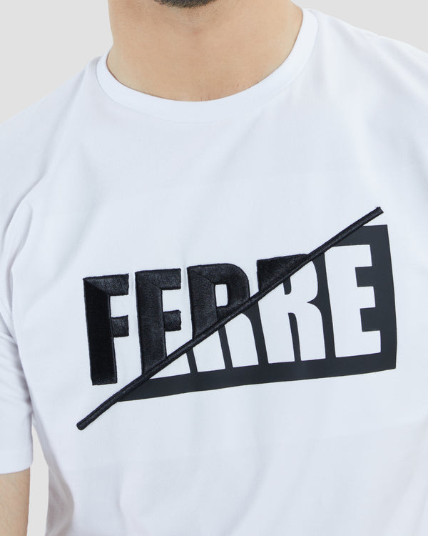 Gianfranco Ferre Embroidered And Printed Ferré T-Shirt White