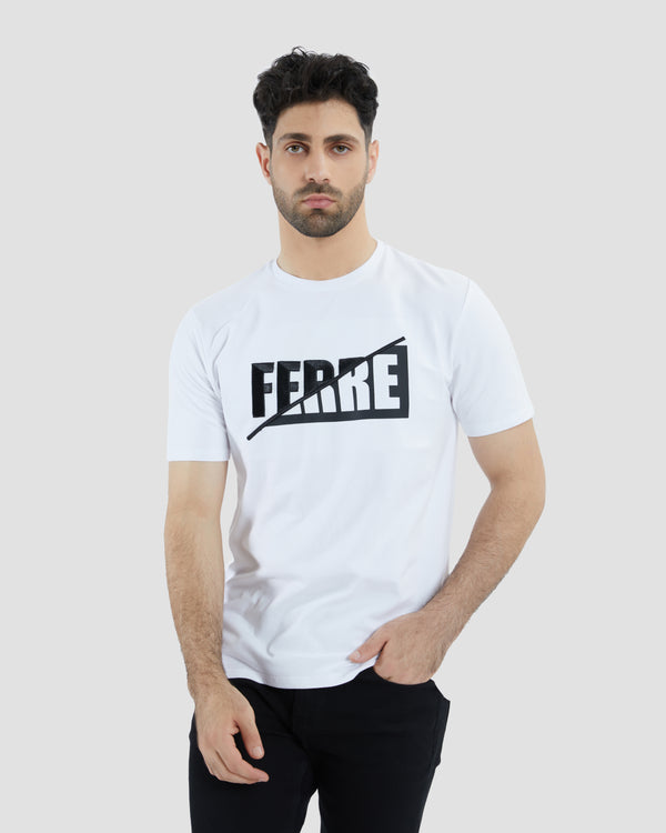 gianfranco ferre Embroidered and Printed Ferré T-Shirt White