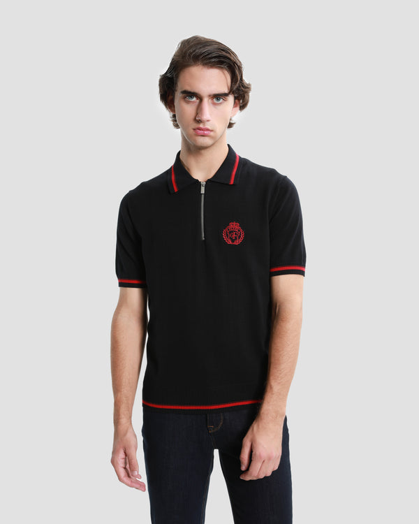 gianfranco ferre Embroidered Chest Knitted Top Navy