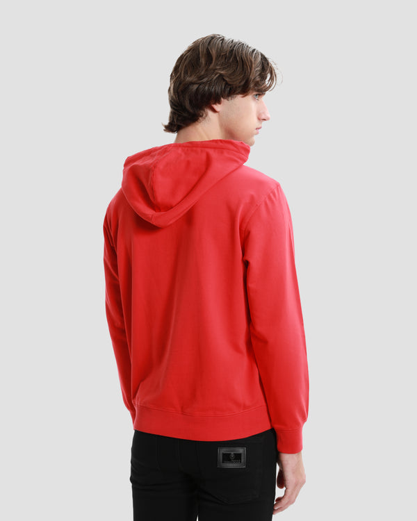 Gianfranco Ferre Embroidered Front Hoodie Sweater Red