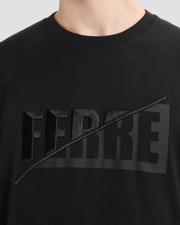 Gianfranco Ferre Embroidered Front Sweatshirt Black