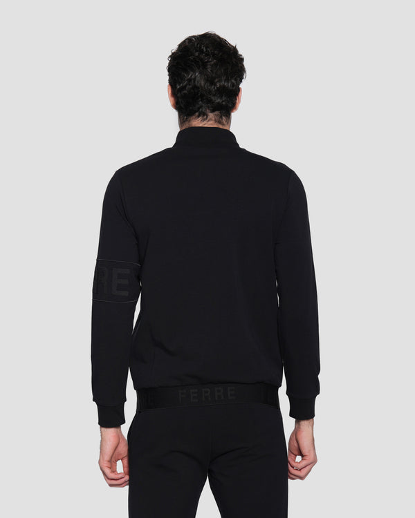 Gianfranco Ferre Embroidered Logo Tracksuit Jacket Black