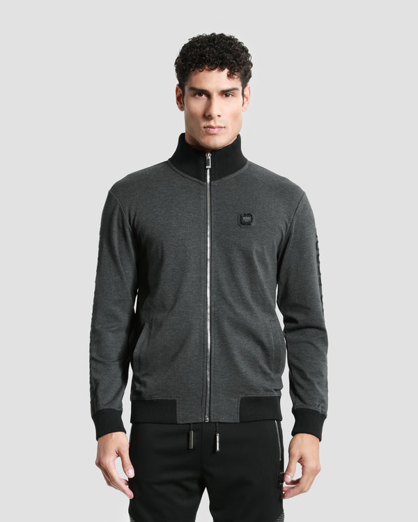 Gianfranco Ferre Embroidered Sleeve Tracksuit Jacket Grey