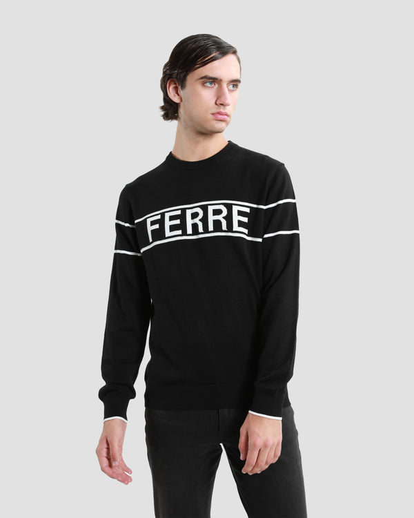gianfranco ferre Ferre Branding Chest Sweater Black