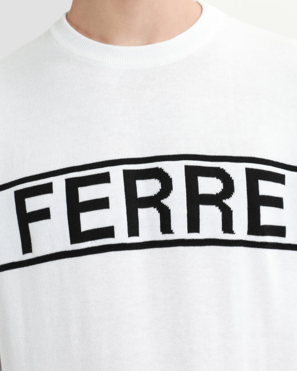 Gianfranco Ferre Ferre Branding Chest Sweater White