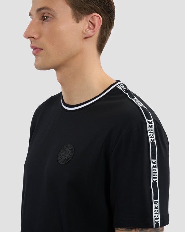 Gianfranco Ferre Ferré Branding Taped T-Shirt Black