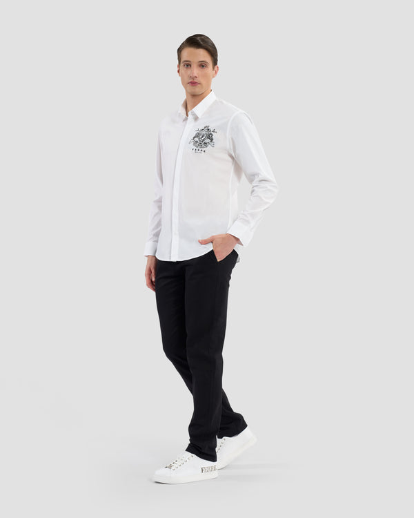 Gianfranco Ferre Ferré Imperial Logo Print Shirt White