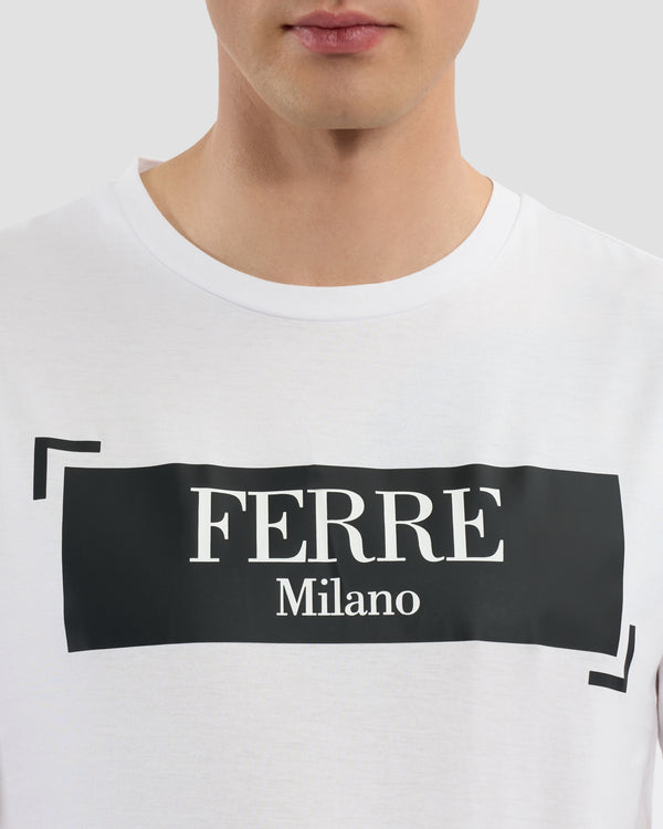 Gianfranco Ferre Ferré Milano Printed Front T-Shirt White