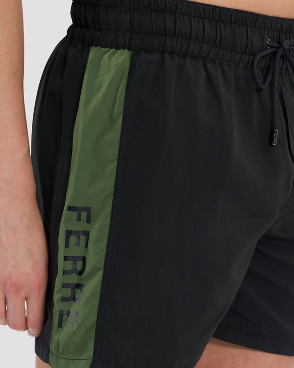 Gianfranco Ferre Ferré Side Paneled Track Shorts Black