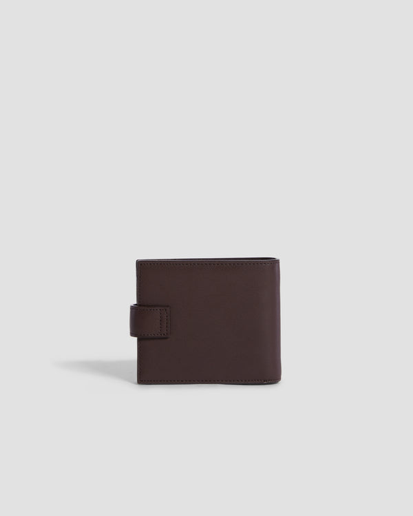 Gianfranco Ferre Flapped Brand Embellished Bifold Wallet - Six Slots Brown