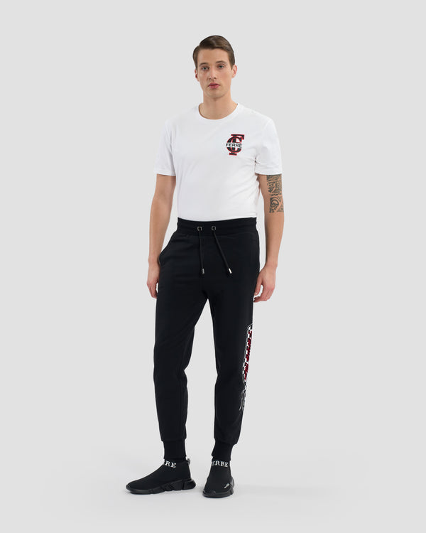 Gianfranco Ferre Flock Checkerboard Printed Track Pants Black