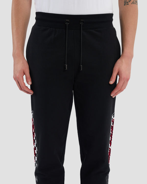 Gianfranco Ferre Flock Checkerboard Printed Track Pants Black