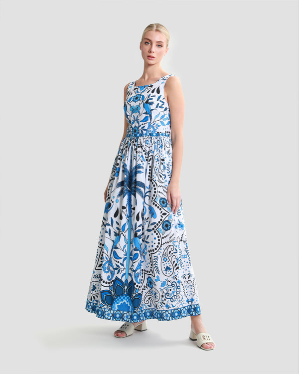 gianfranco ferre Floral Long Sleeveless Dress Multicolor