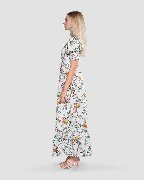 Gianfranco Ferre Floral Open Back Maxi Dress Multicolor