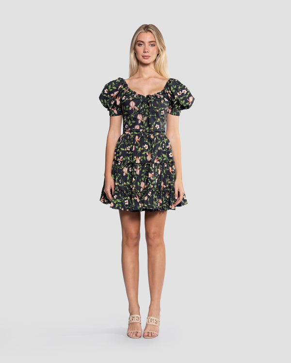 gianfranco ferre Floral-Print Tiered Mini Dress Multicolor