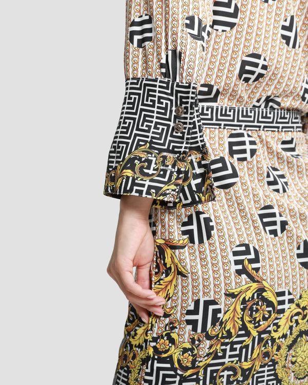 Gianfranco Ferre Geometric Baroque Mini Dress Multicolor