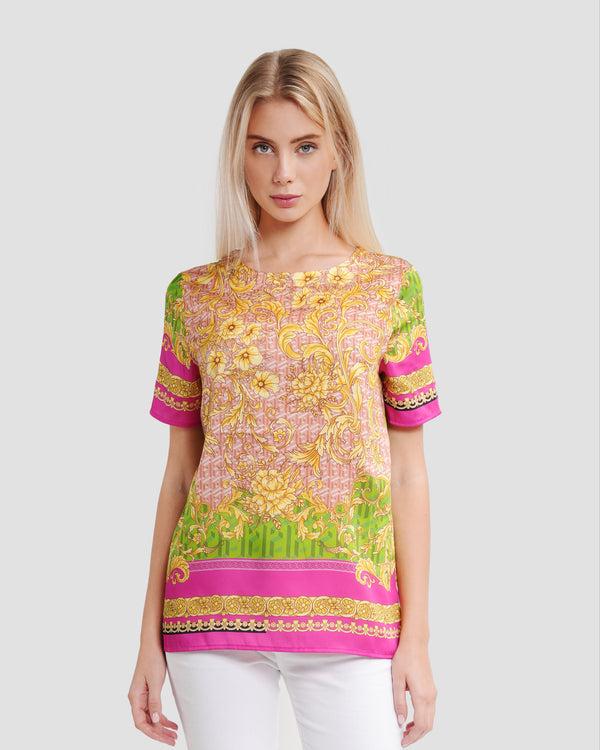 gianfranco ferre Geometric Baroque Print Top Multicolor