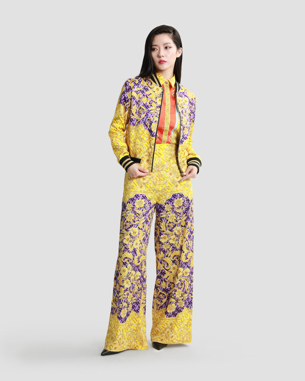 Gianfranco Ferre Geometric Baroque Reversible Bomber Jacket Multicolor