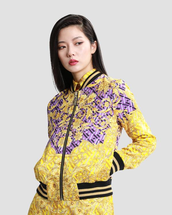 gianfranco ferre Geometric Baroque Reversible Bomber Jacket Multicolor