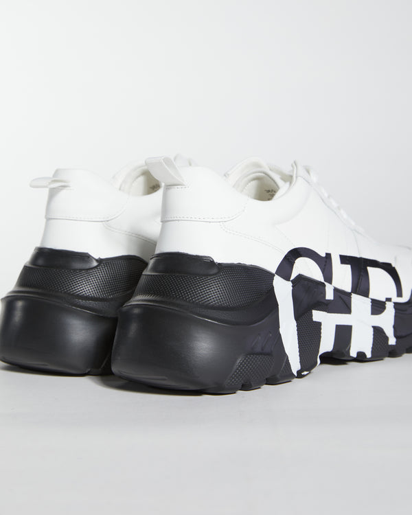 Gianfranco Ferre GF Bold Print Chunky Sneakers White
