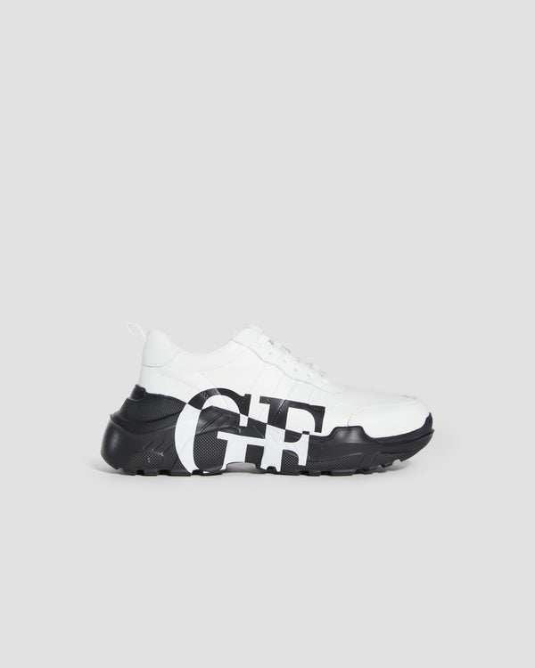 gianfranco ferre GF Bold Print Chunky Sneakers White