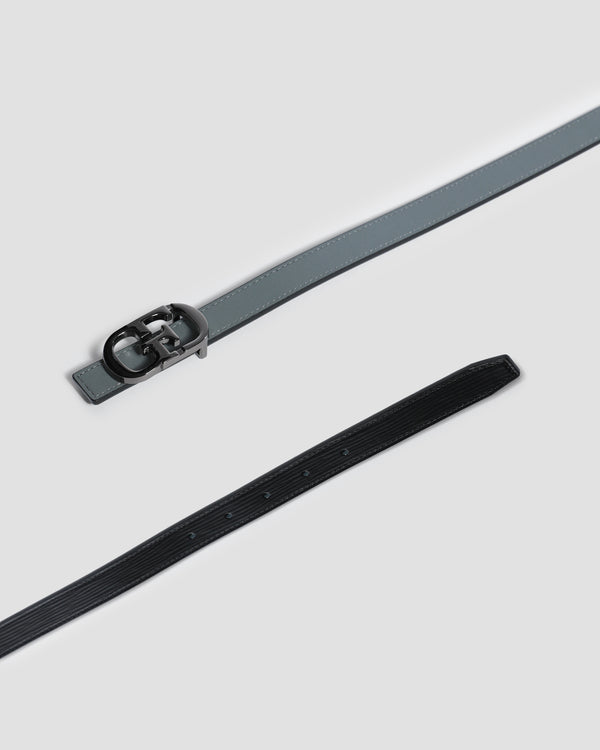 Gianfranco Ferre GF Metal Buckle Reversible Belt Grey