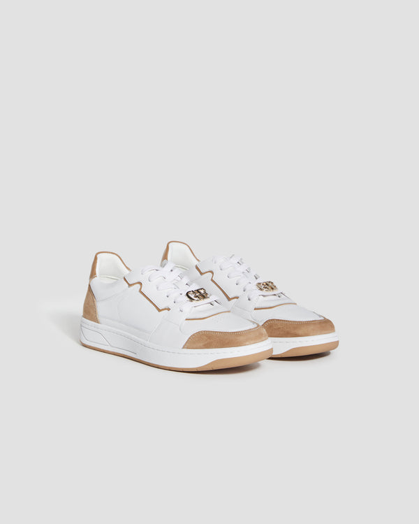 Gianfranco Ferre GF White And Beige Signature Sneakers White
