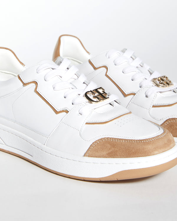 Gianfranco Ferre GF White And Beige Signature Sneakers White