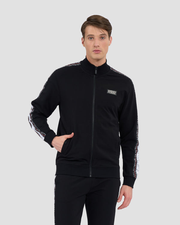 gianfranco ferre GFF Monogram Taped Track Jackets Black