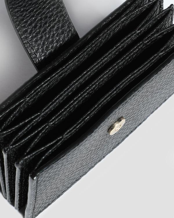 Gianfranco Ferre Accordion Card Holder Black