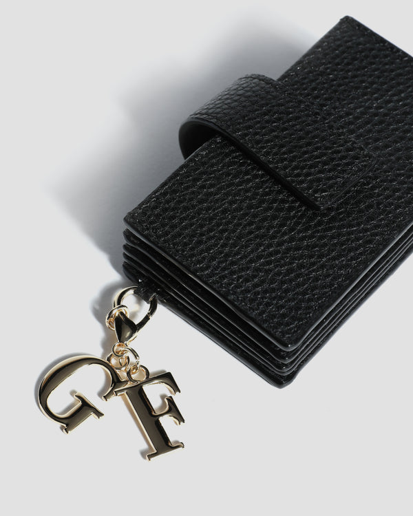 Gianfranco Ferre Accordion Card Holder Black