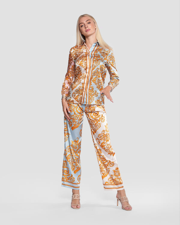 Gianfranco Ferre Baroque Motif Shirt Multicolor